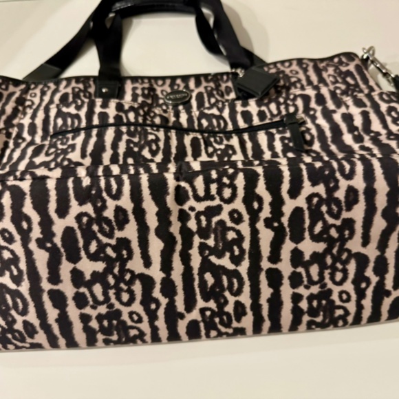 Coach getaway Ocelot print nylon diaper bag large tote - Picture 2 of 4